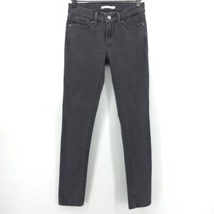 Levi's Women Jeans 711 Skinny 27 Dark Gray Mid Rise Stretch Denim